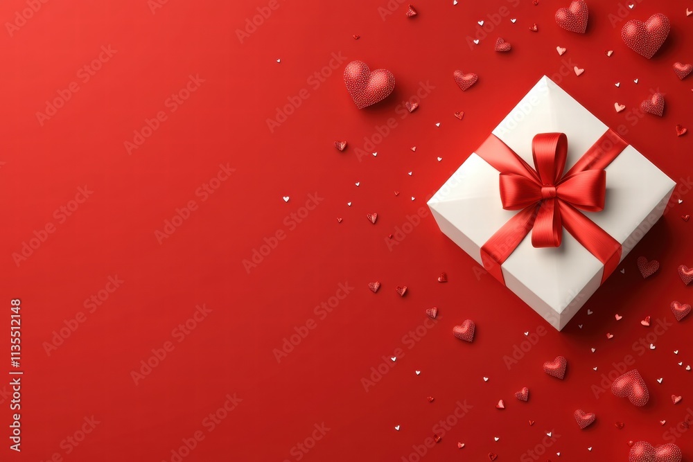 custom made wallpaper toronto digitalValentine's Day Gift Box with Red Hearts