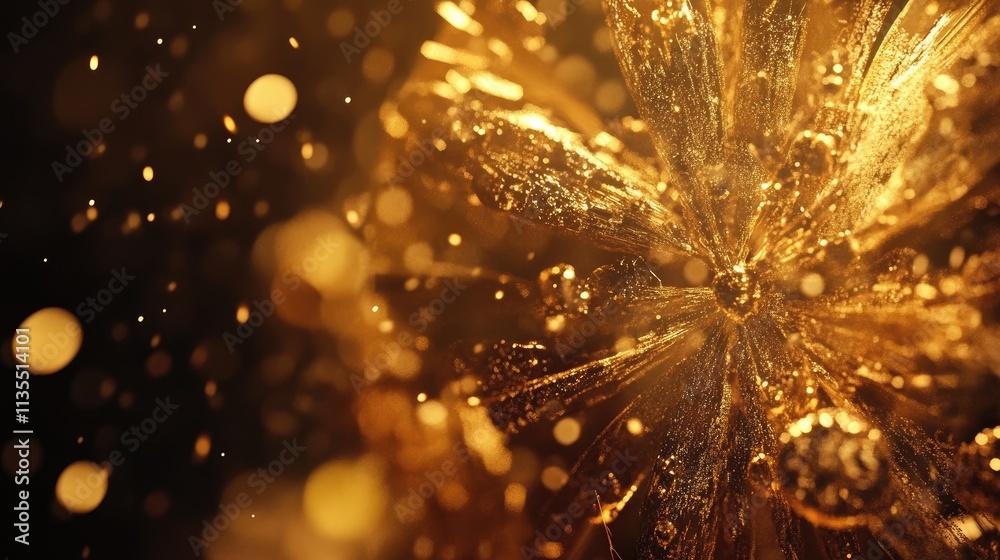 Golden Abstract Background with Sparkles and Glowing Particles Golden Abstract Background with Sparkles and Glowing Particles