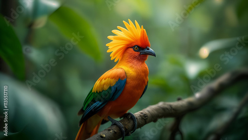 Andean Cock-of-the-rock Mating Display