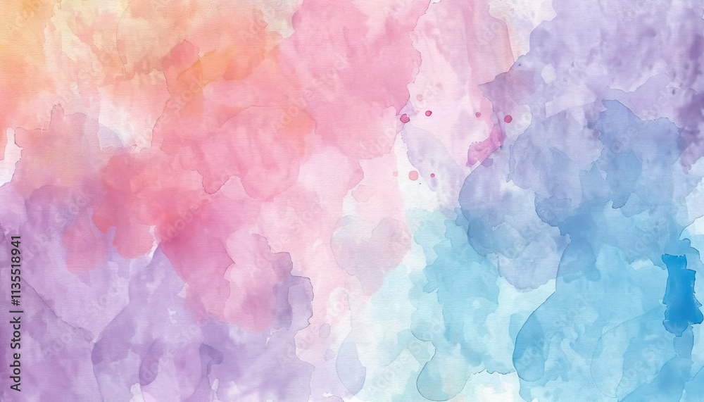 Fototapeta premium Pastel Watercolor Wash Abstract Painting