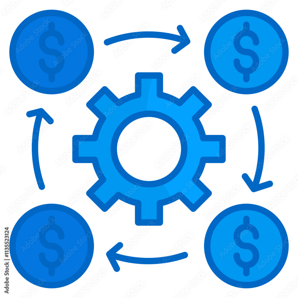Cash Flow Management Icon Element For Design Cash Flow Management Icon Element For Design