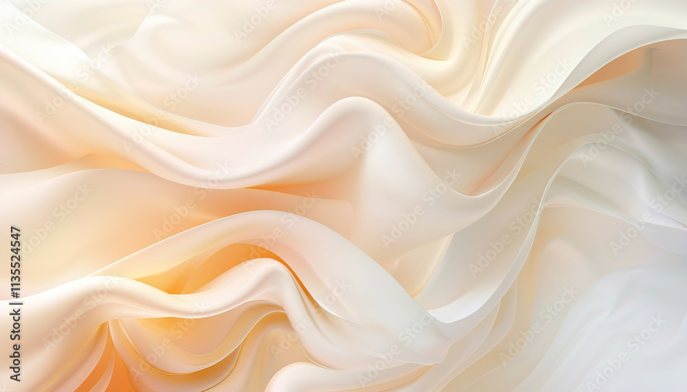 Obraz premium Abstract Cream-Colored Fabric Drapes