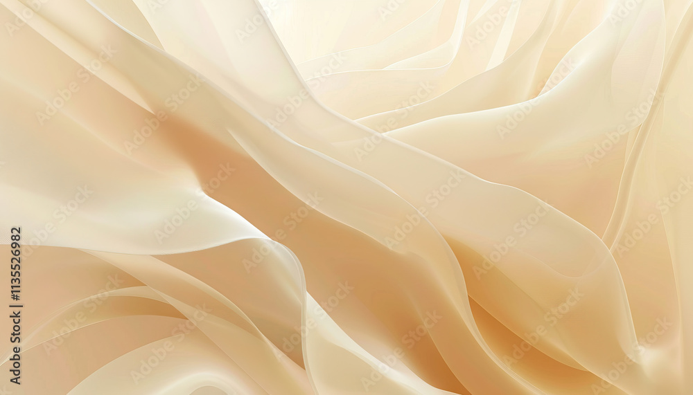 Abstract Draped Cream-Colored Fabric Abstract Draped Cream-Colored Fabric