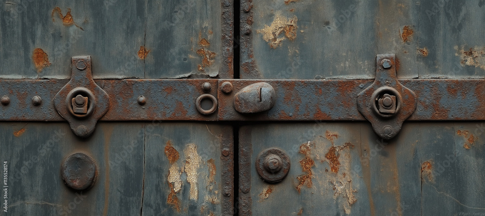 Rusty Metal Door Corroded Surface Peeling Paint Gritty Texture Rusty Metal Door Corroded Surface Peeling Paint Gritty Texture