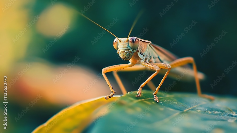 Close up of a grasshopper on a leaf. Nature, insect, macro, wildlife, detail. Close up of a grasshopper on a leaf. Nature, insect, macro, wildlife, detail.