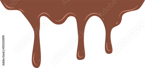 Melted chocolate dripping Illustration 