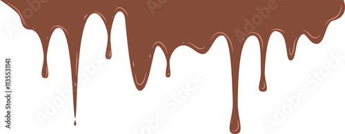 Melted chocolate dripping Illustration 