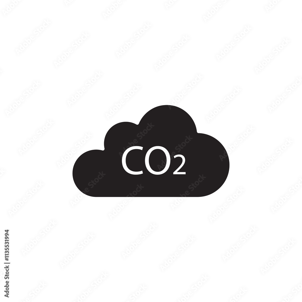 Co2 icon. Co2 vector flat black simple illustration for web and app..eps Co2 icon. Co2 vector flat black simple illustration for web and app..eps