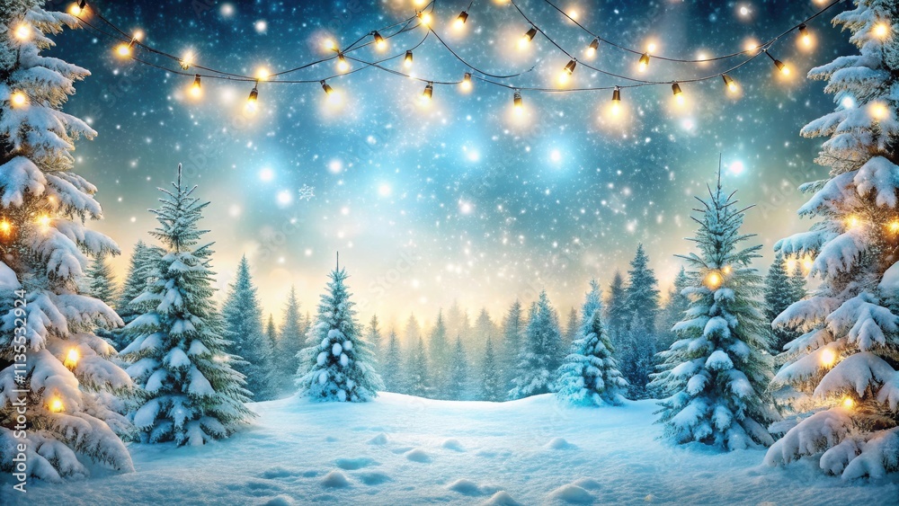 Fototapeta premium Winter Wonderland A Festive Background , snow, cold, Christmas, holiday, winter, ice, snowy, magical, seasonal, frost, white