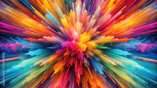 Vibrant explosion of colors in motion , colorful, dynamic, vibrant, burst, motion, abstract, vivid, explosion, swirl