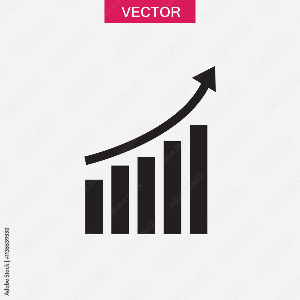 Graph, chart icon. vector flat black simple trendy style illustration for web and app..eps Graph, chart icon. vector flat black simple trendy style illustration for web and app..eps