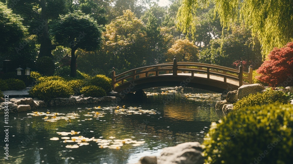 Fototapeta premium A Peaceful Japanese Tea Garden
