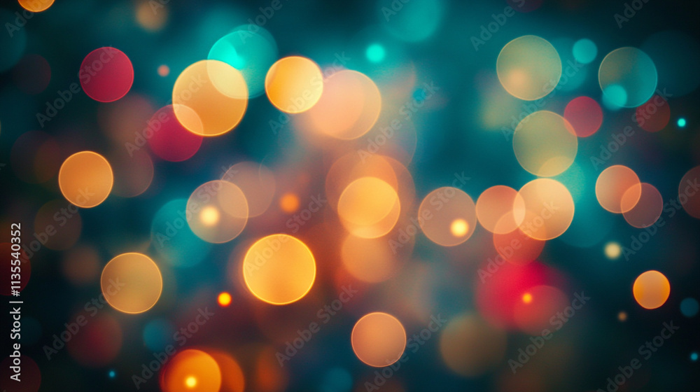Colorful bokeh lights create a festive atmosphere during night celebrations Colorful bokeh lights create a festive atmosphere during night celebrations