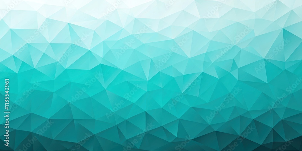 Fototapeta premium Turquoise gradient polygon shaped background, polygon, gradient, turquoise, abstract, geometric, design, digital, backdrop