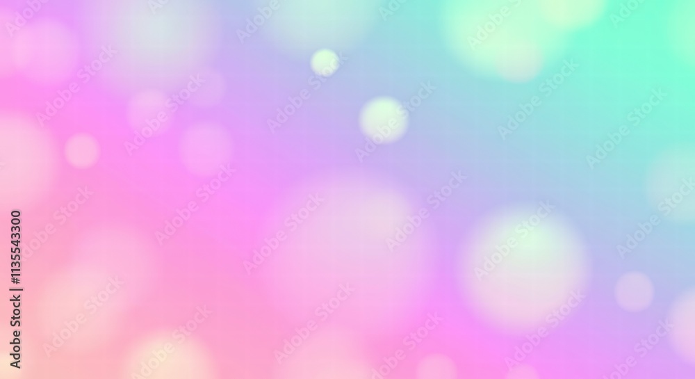 Obraz premium Pastel Dream: A soft, ethereal background of pastel pink, blue, and green hues with a gentle bokeh effect. Perfect for dreamy, whimsical designs, invitations, or branding.