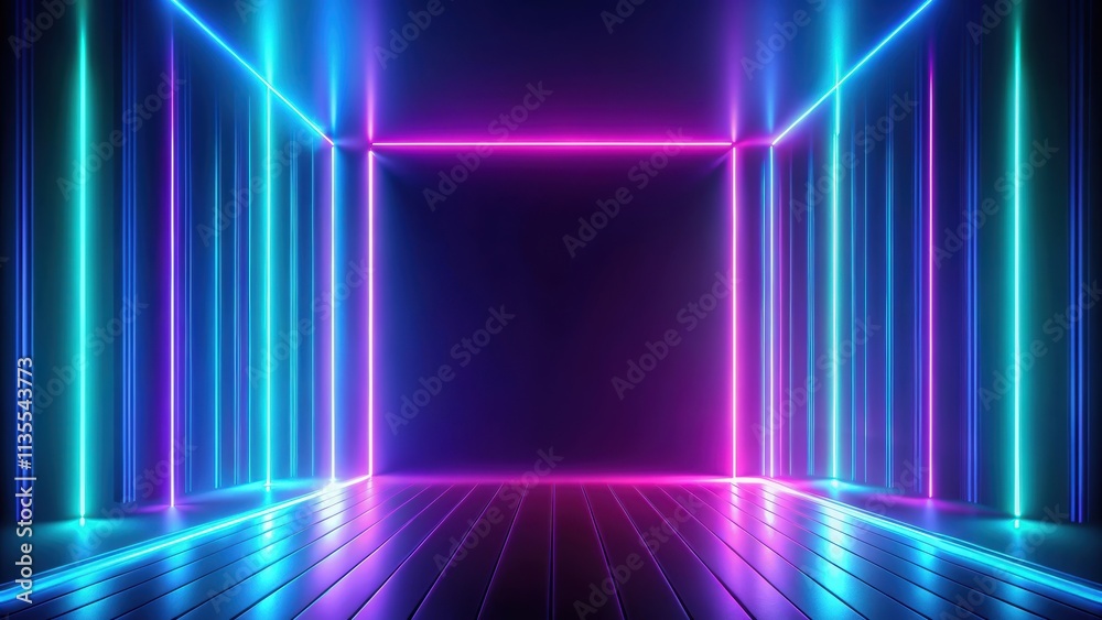 Abstract neon light gradient background in dark blue, green Abstract neon light gradient background in dark blue, green