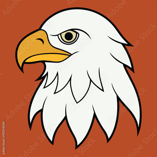 american eagle head vector art photo