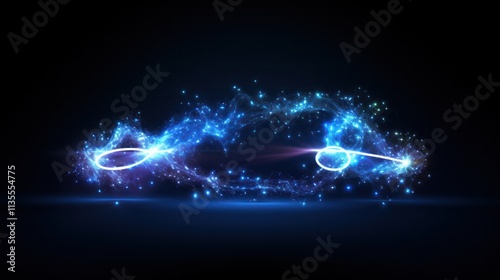 Wallpaper Mural Abstract digital signature composed of glowing, interconnected particles forming a secure authentication symbol Torontodigital.ca