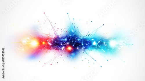 Sleek digital signature visual with radiant particles arranging into a precise verification emblem, isolated on white background