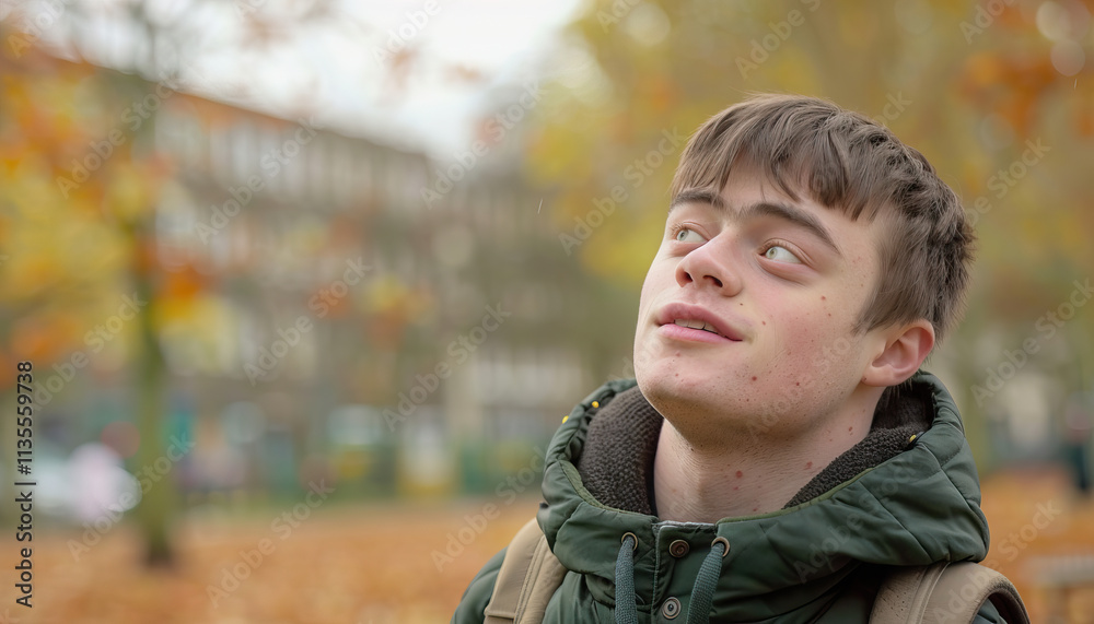Portrait of a Teenage Boy in Autumnal Setting Portrait of a Teenage Boy in Autumnal Setting