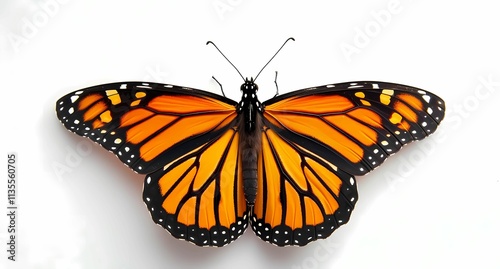the monarch butterfly white background