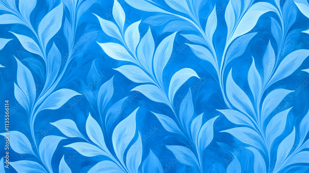 Abstract Blue Floral Illustration Abstract Blue Floral Illustration