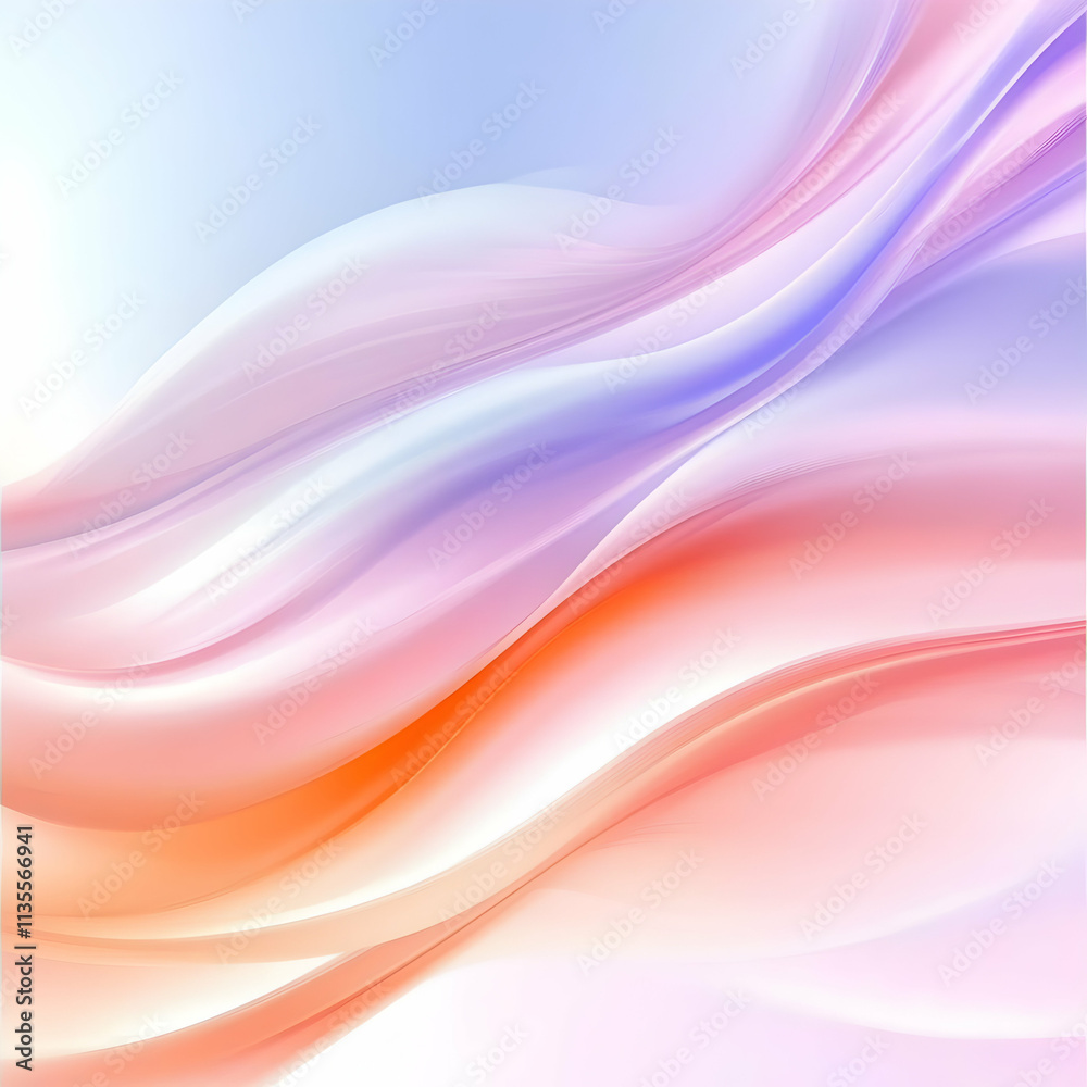 Naklejka premium Abstract Pastel Wave Background Illustration