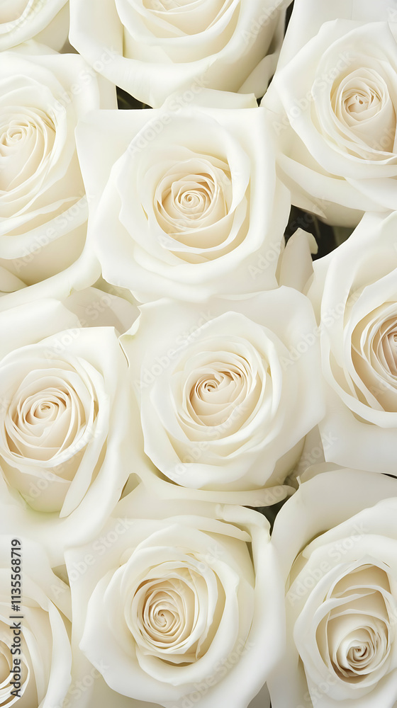 Elegant White Roses Illustration Elegant White Roses Illustration