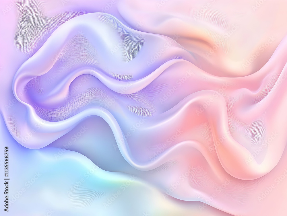 Obraz premium Pastel Wave Abstract 3D Background