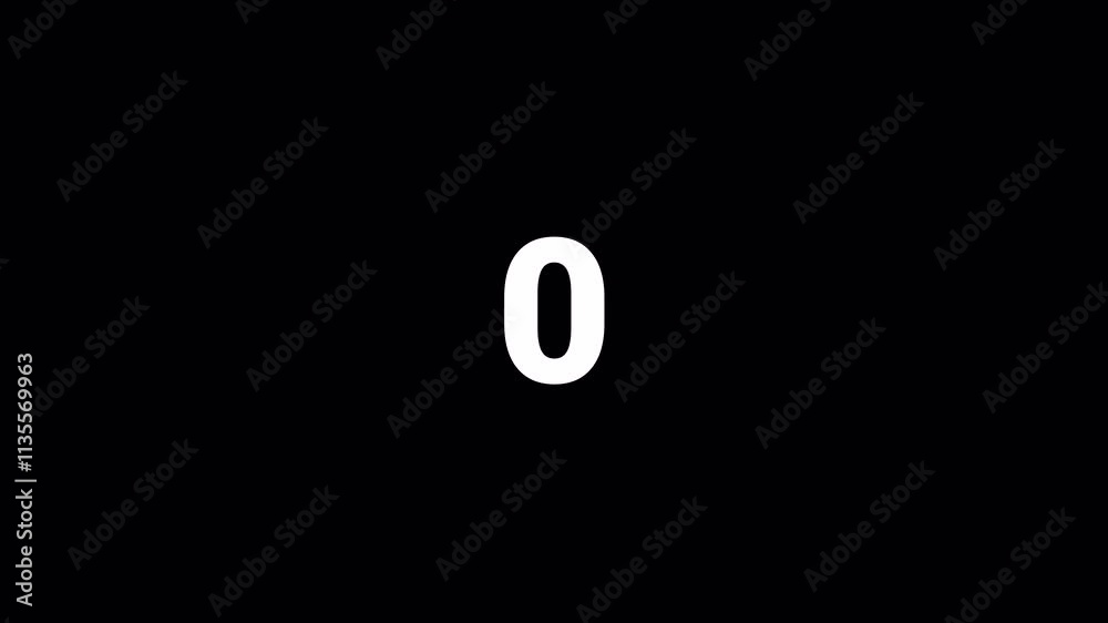   Circle countdown timer five second animation from 05 to 0 seconds on transparent background with alpha channel, 05 second countdown timer, Countdown video

