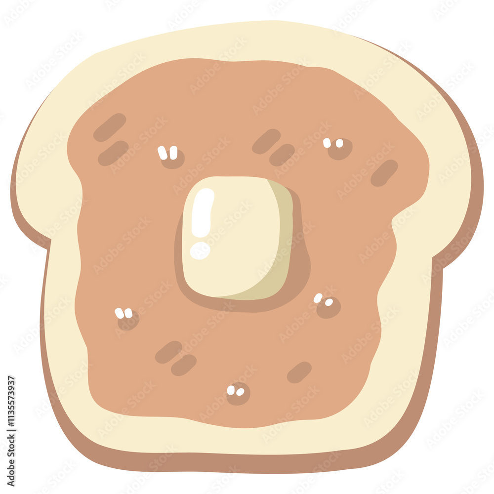 Buttered Toast Illustration