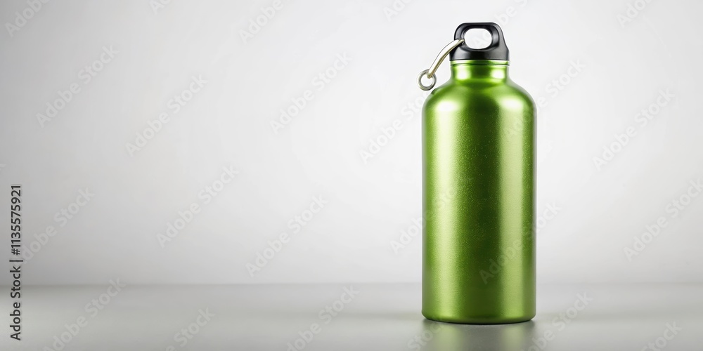 Light green aluminum water bottle on blank background, green, aluminum, water, bottle, isolated, blank, background Light green aluminum water bottle on blank background, green, aluminum, water, bottle, isolated, blank, background