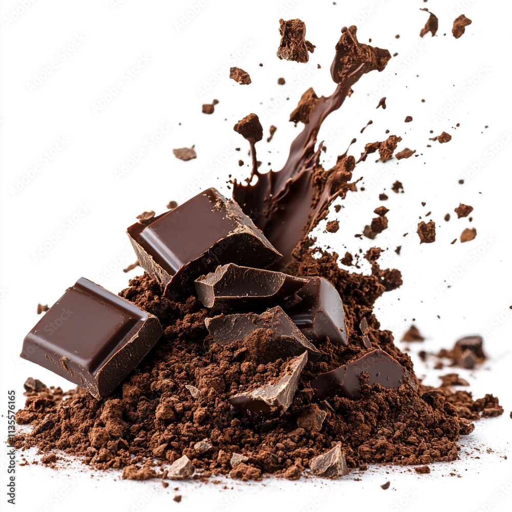 Fototapeta premium Dirt Pile With Chocolate Decoration