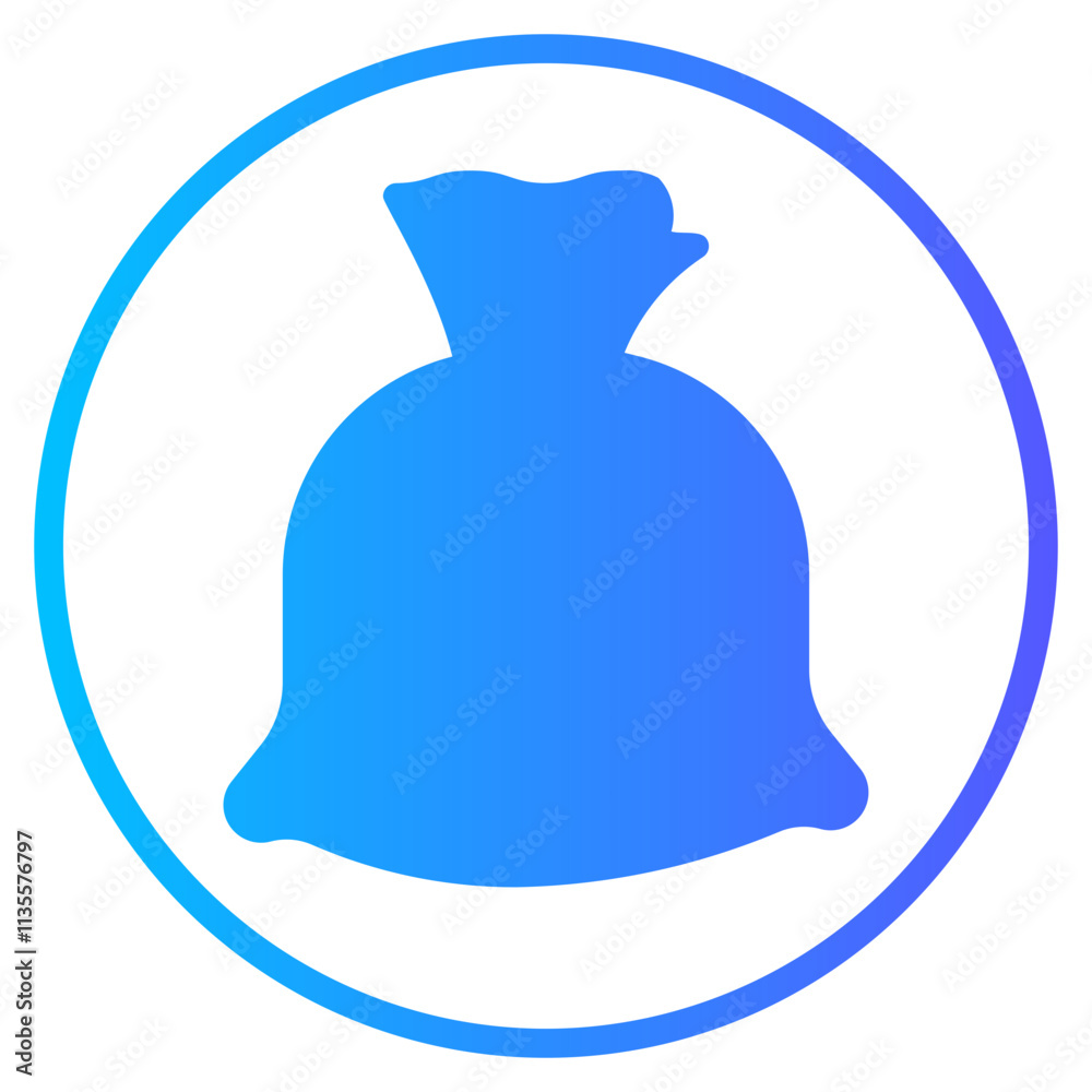 Naklejka premium garbage bag gradient icon