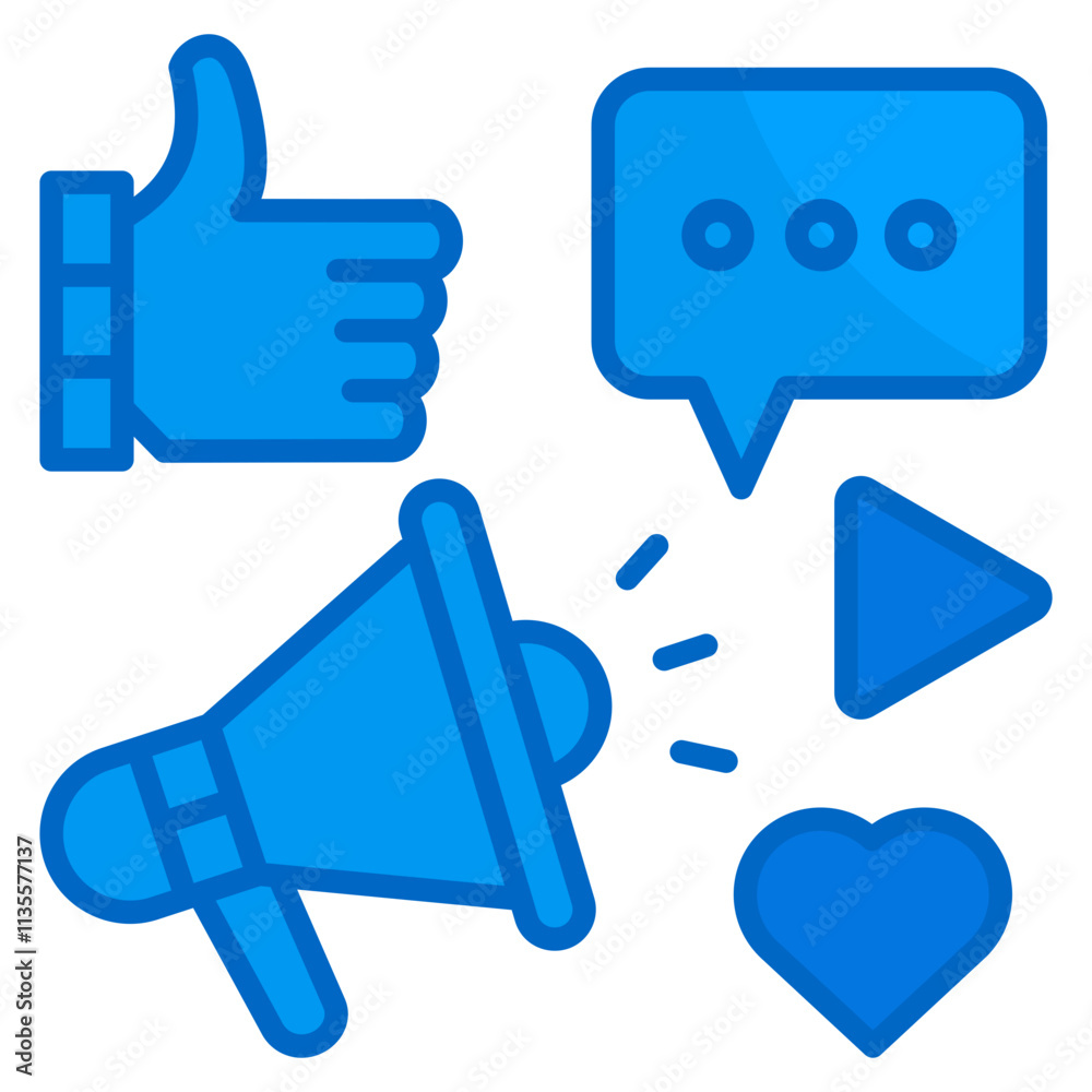 Social Media Outreach Icon Element For Design Social Media Outreach Icon Element For Design