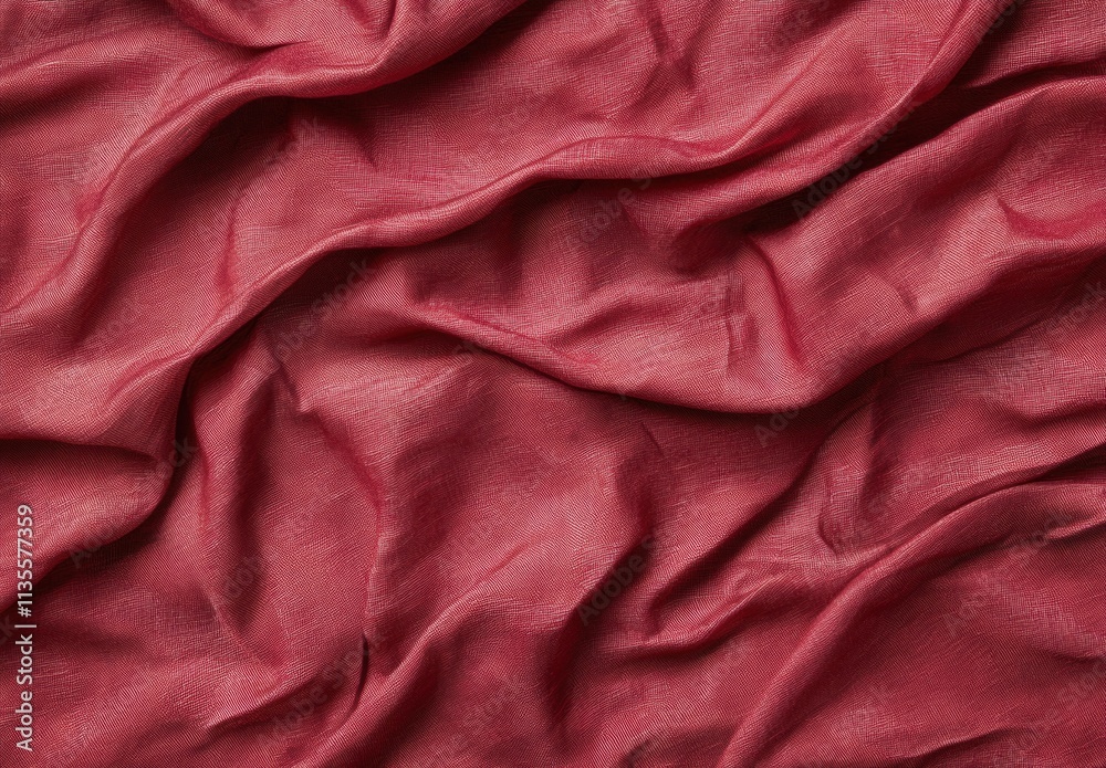 Crumpled red fabric texture background Crumpled red fabric texture background