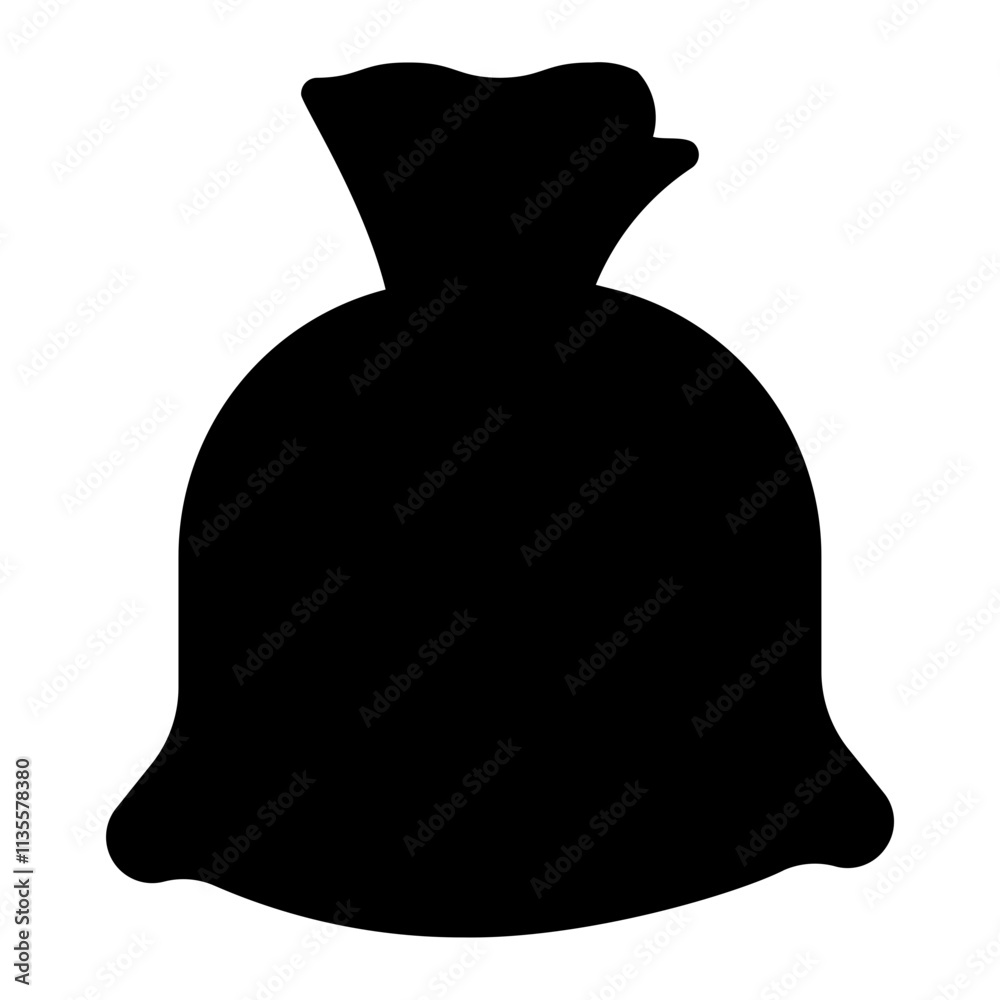 Naklejka premium garbage bag glyph icon