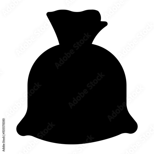 garbage bag glyph icon