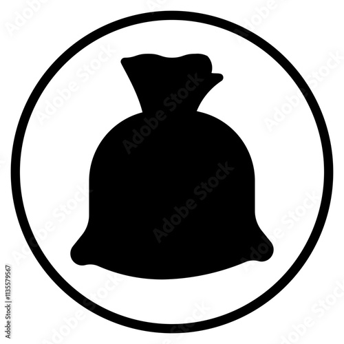 garbage bag glyph icon