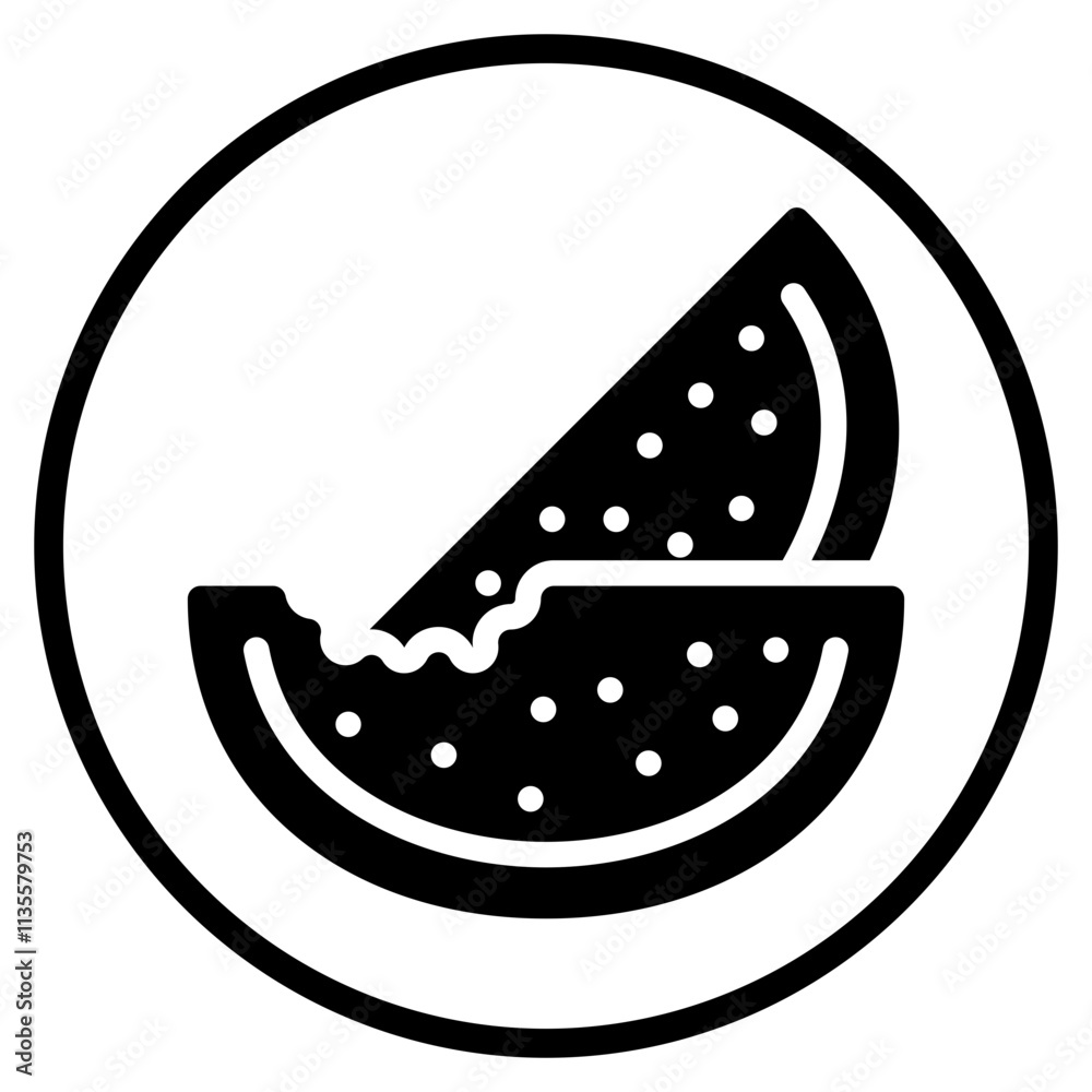 watermelon glyph icon