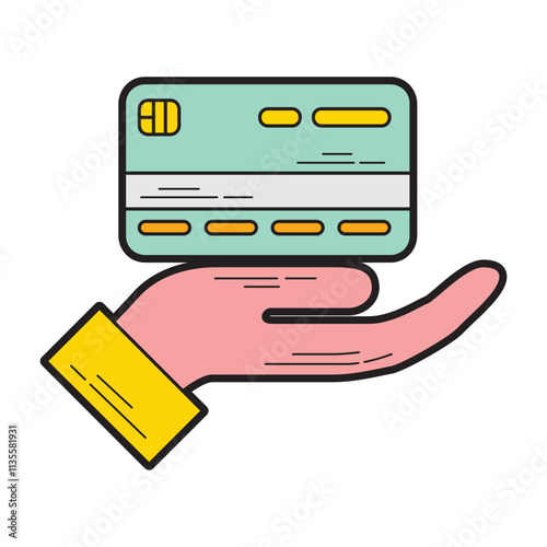 Hand holding credit card for financial concepts, online shopping, payment, ecommerce, banking, budgeting, secure transactions, consumerism, and technology