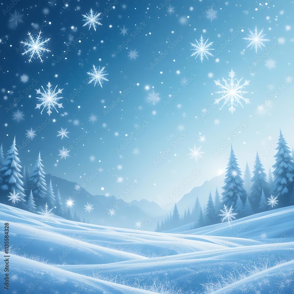 Fototapeta premium winter landscape with snow