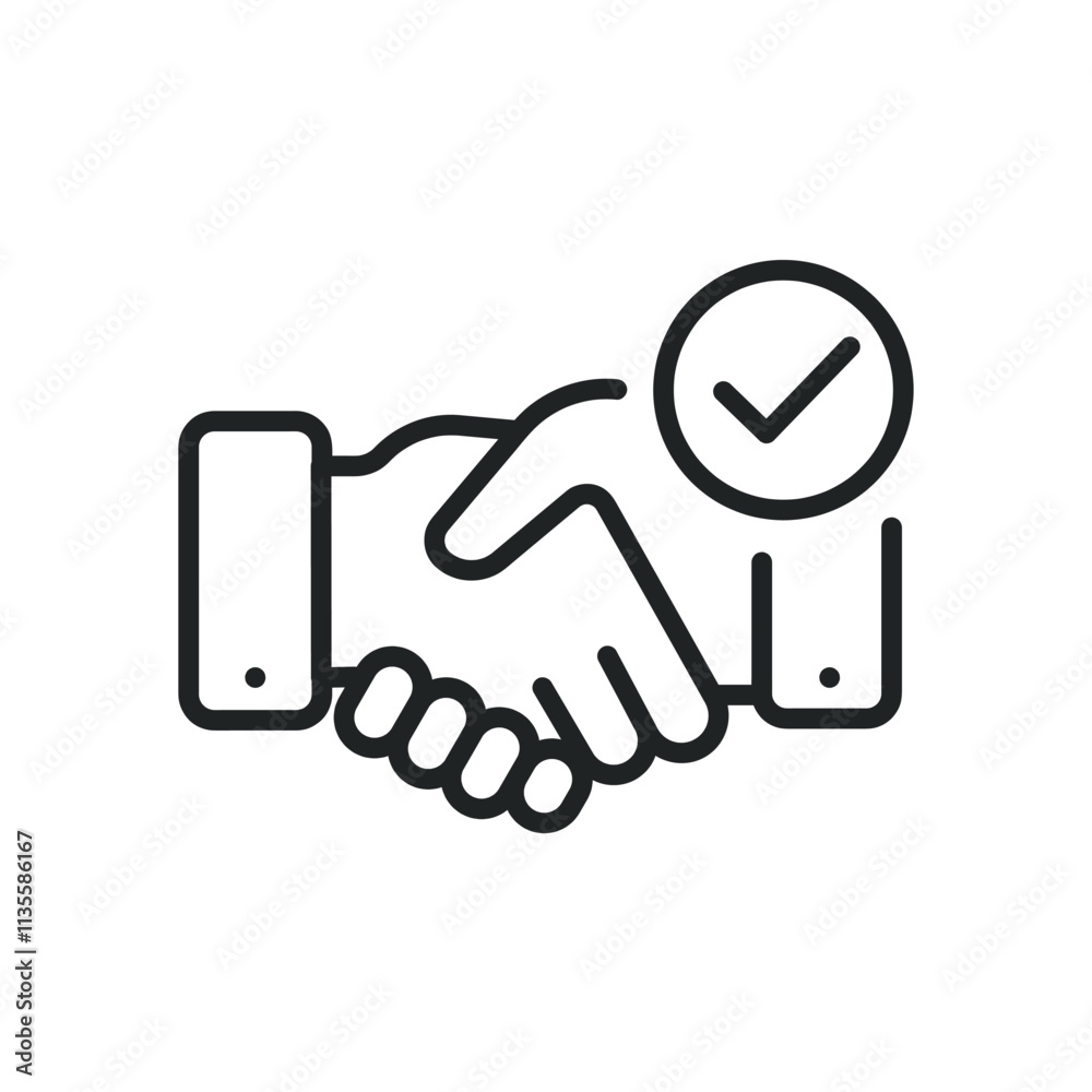 Agreement thin line icons. Editable stroke and Perfect pixel on transparent background Agreement thin line icons. Editable stroke and Perfect pixel on transparent background