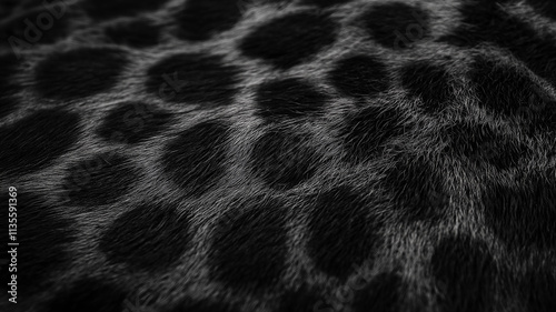 Black and white leopard fur texture