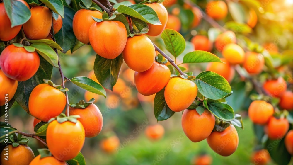 Ripe persimmons, ready to be picked and enjoyed, persimmon, fruit, autumn, harvest, organic, healthy, fresh, orange, delicious, seasonal Ripe persimmons, ready to be picked and enjoyed, persimmon, fruit, autumn, harvest, organic, healthy, fresh, orange, delicious, seasonal
