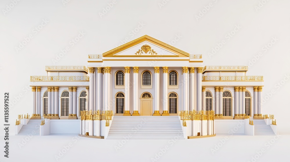 Obraz premium Palace on White Background