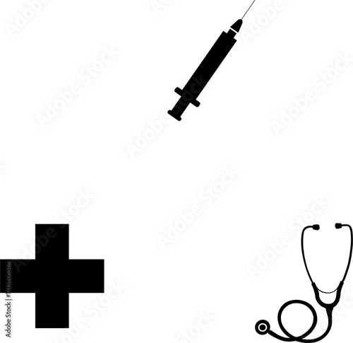 Wallpaper Mural Vector medical icons on white background Torontodigital.ca