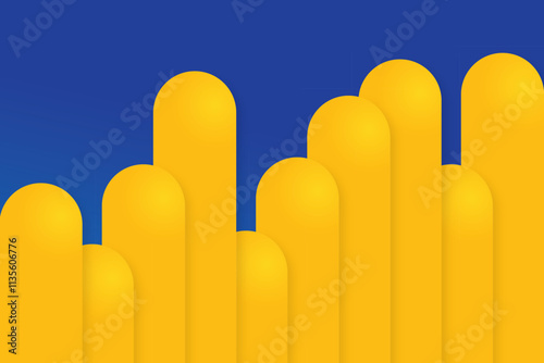 Yellow and blue backgrounds with long abstract design vector eps 10