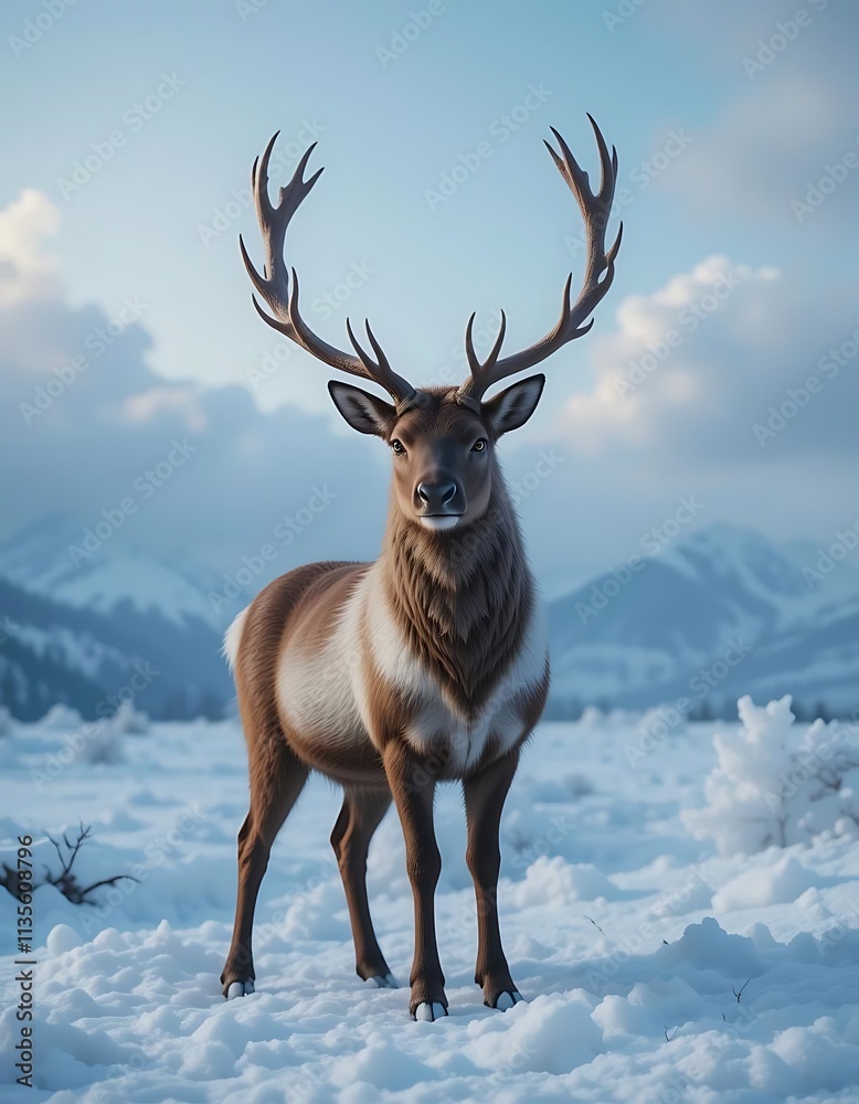 Fototapeta premium deer in winter