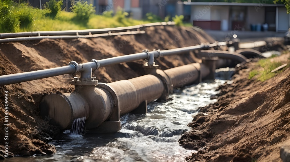 Modern water supply and sewerage system.generative.ai Modern water supply and sewerage system.generative.ai